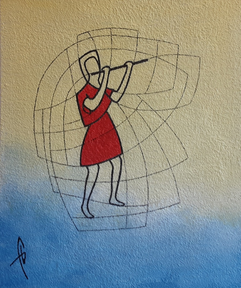 Blokfluittiste uit de serie muzikanten