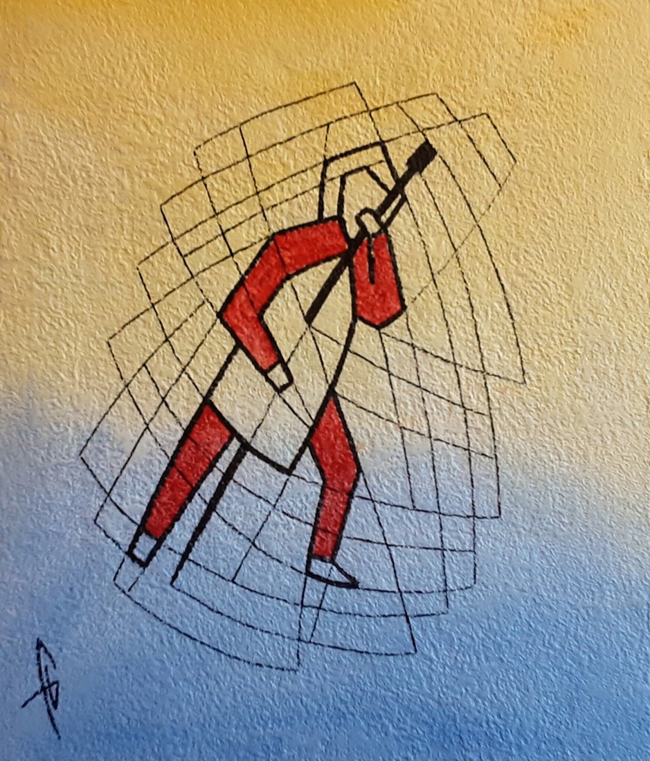 stringbassist uit de serie muzikanten