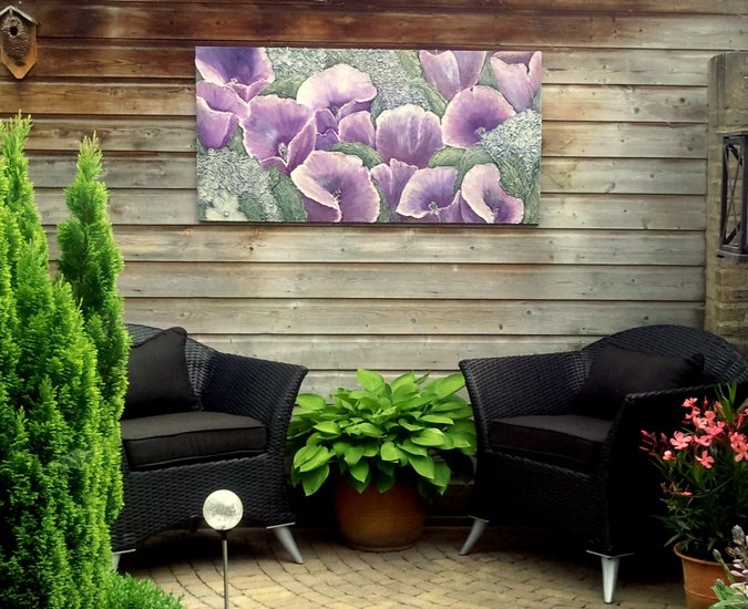 foto van tulpen en hortensia