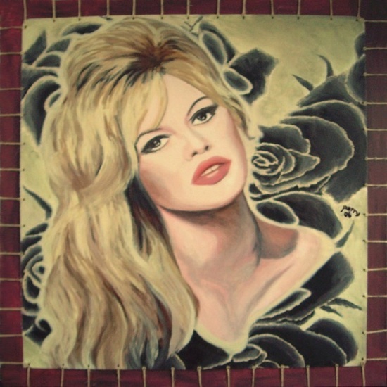 Bardot aux roses noir
