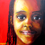 portretten op klein formaat doek acryl op doek
