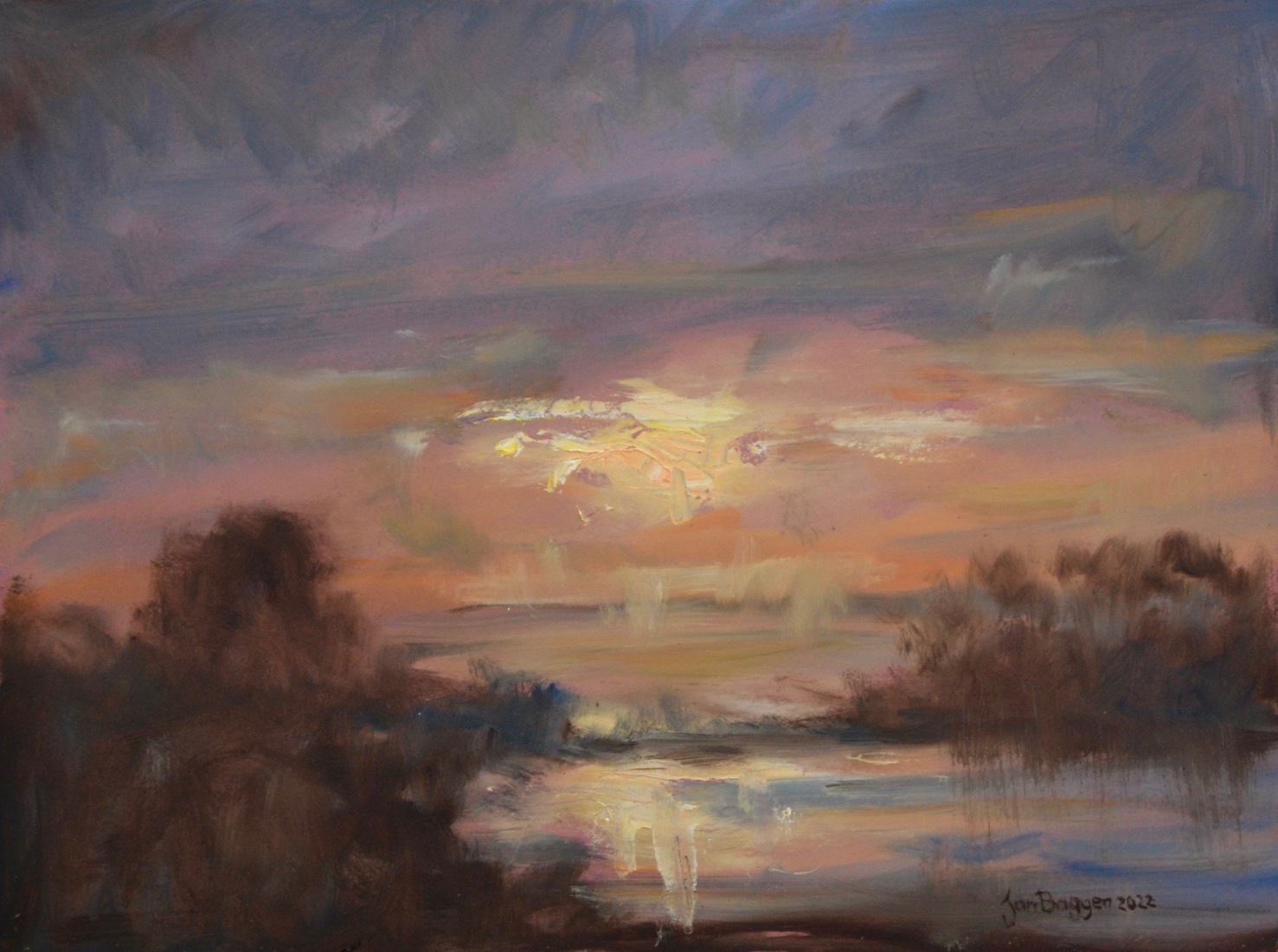 zonsondergang aan de Oude IJssel