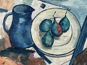 Olieverf op papier 46-38 cm