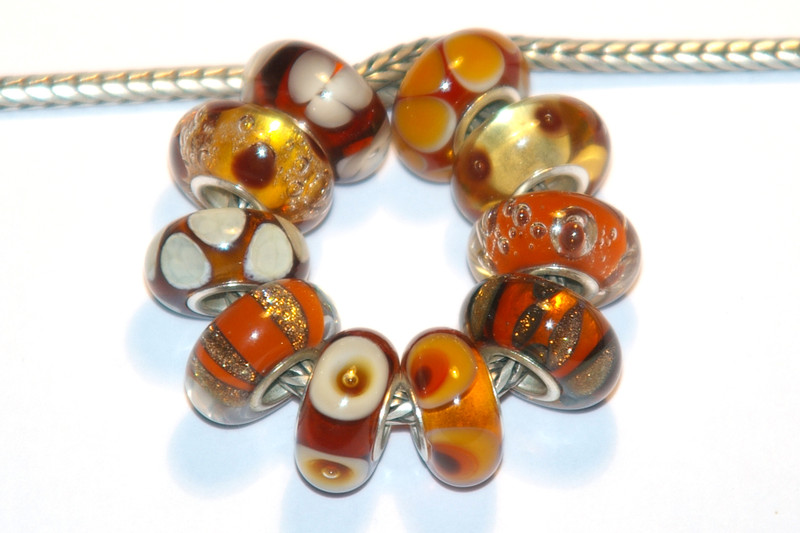 Set Glasbedels Bruin