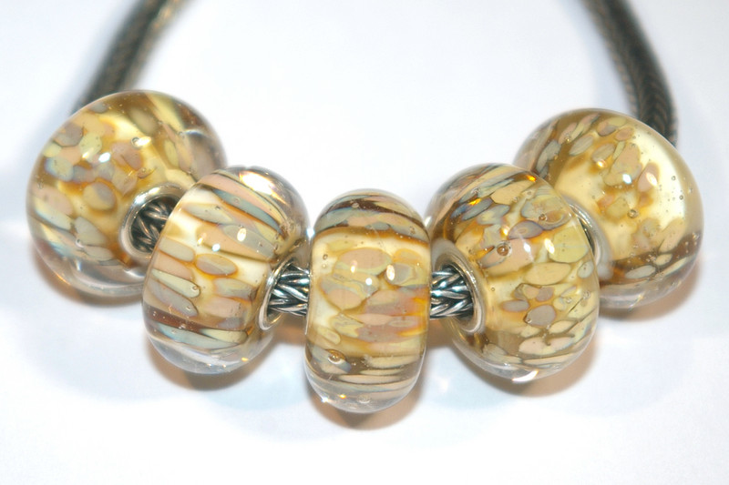 Set Glasbedels Bruine zade