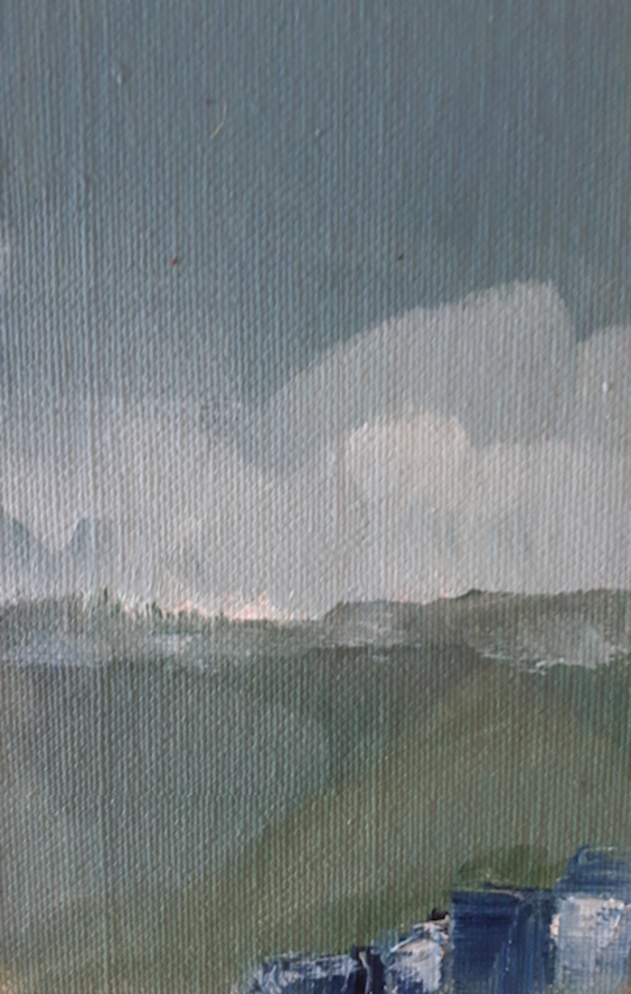 Dreigende sfeer (uit een serie van drie op paneel)