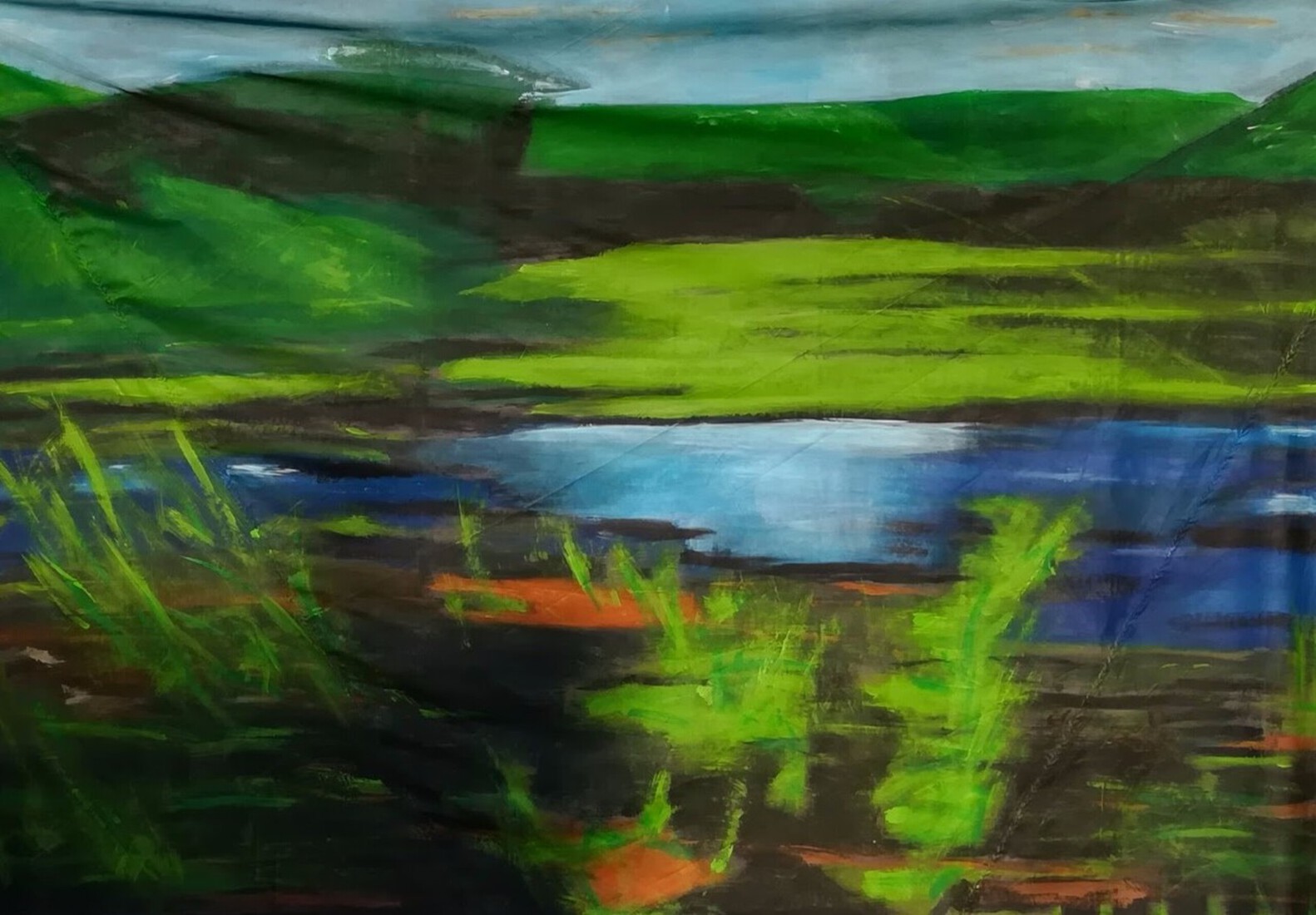 Imagened view on the lake