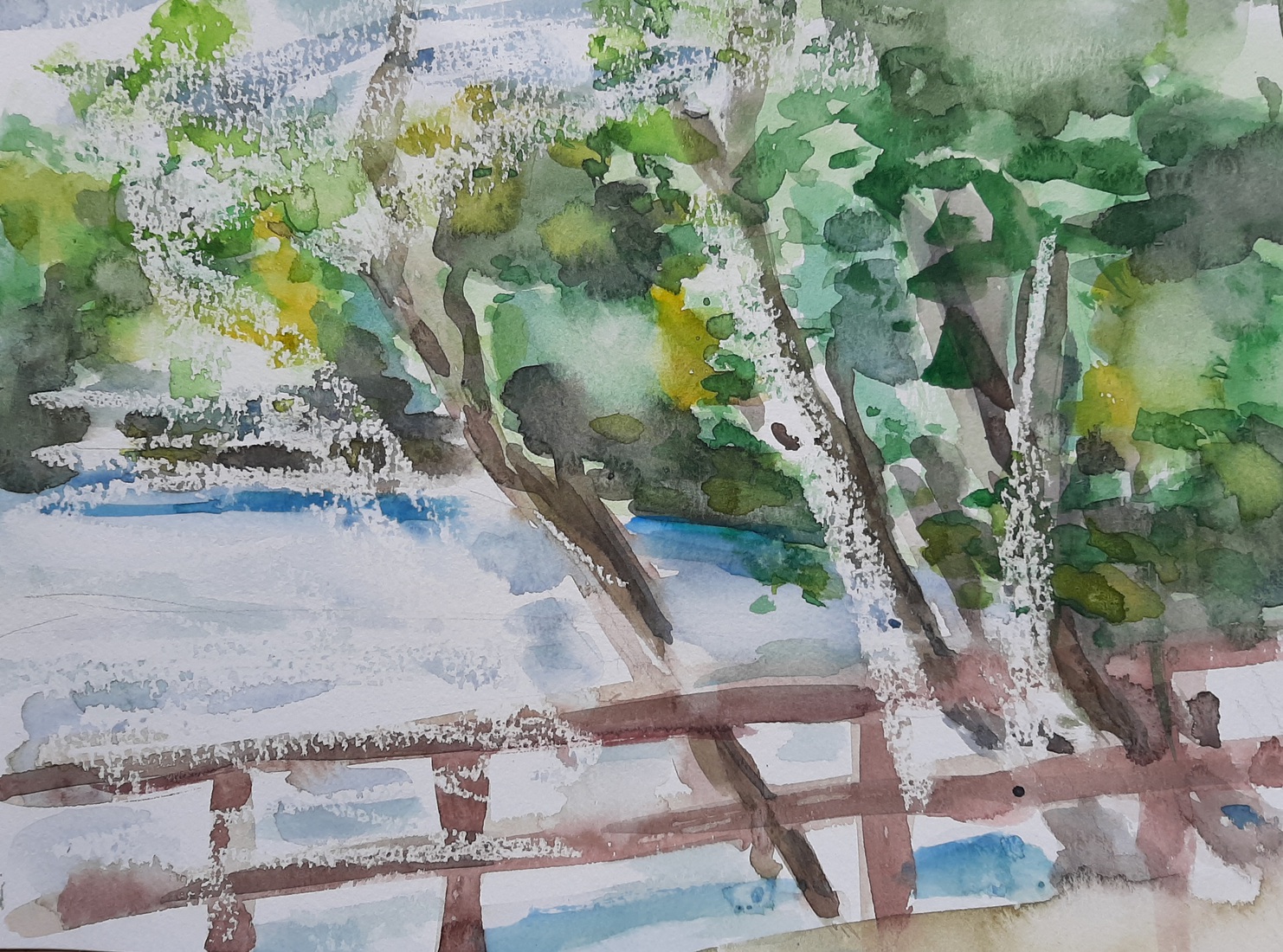 Plei air sketching Prinsenpark