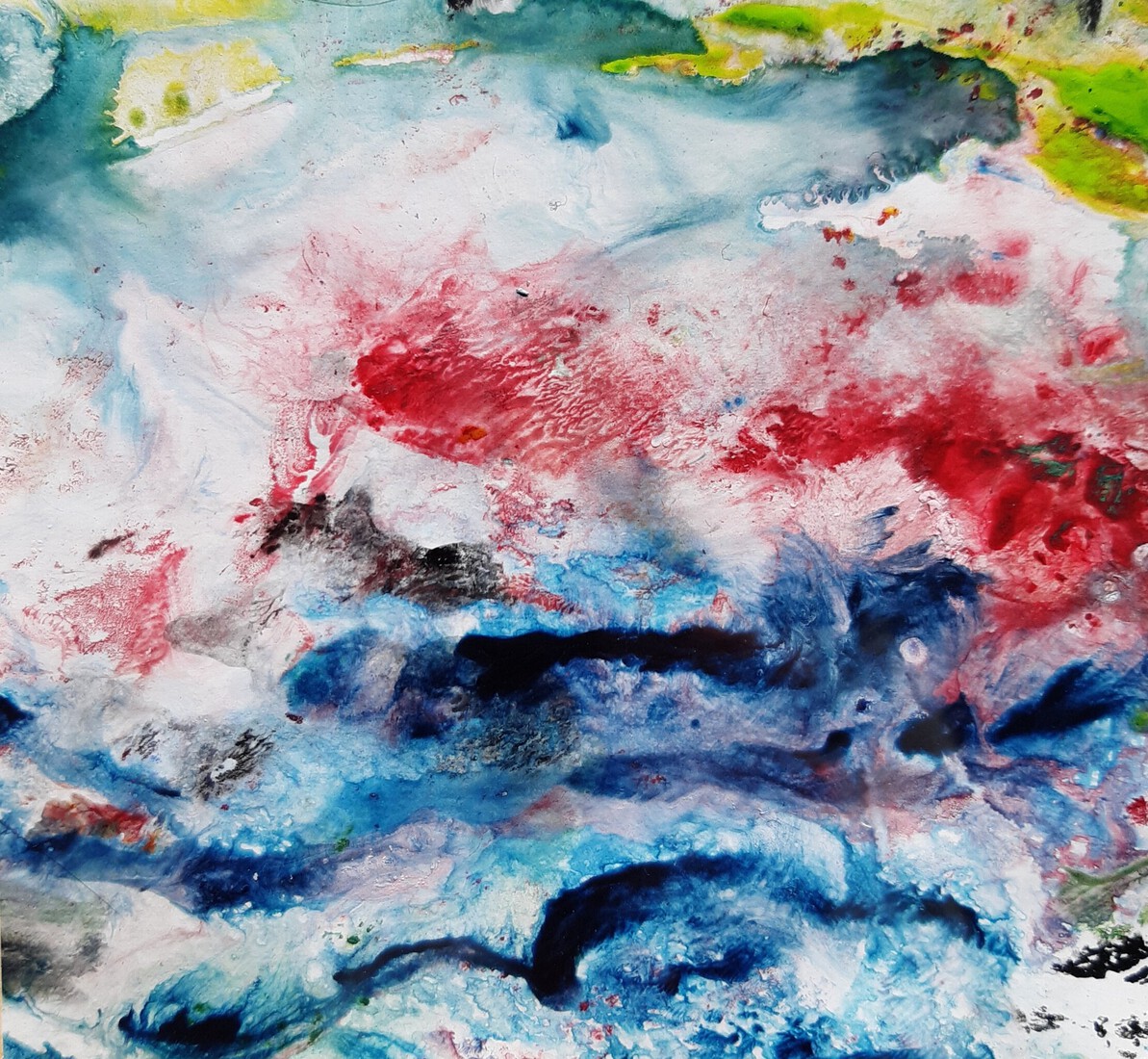 Spats in blauw en rood (1)