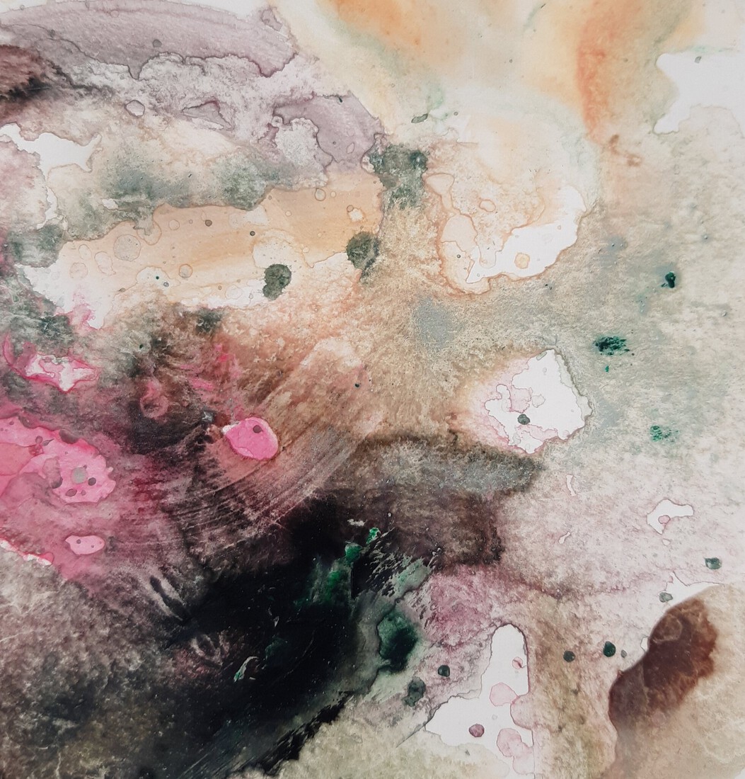 Spats in grijs, roze, geel 