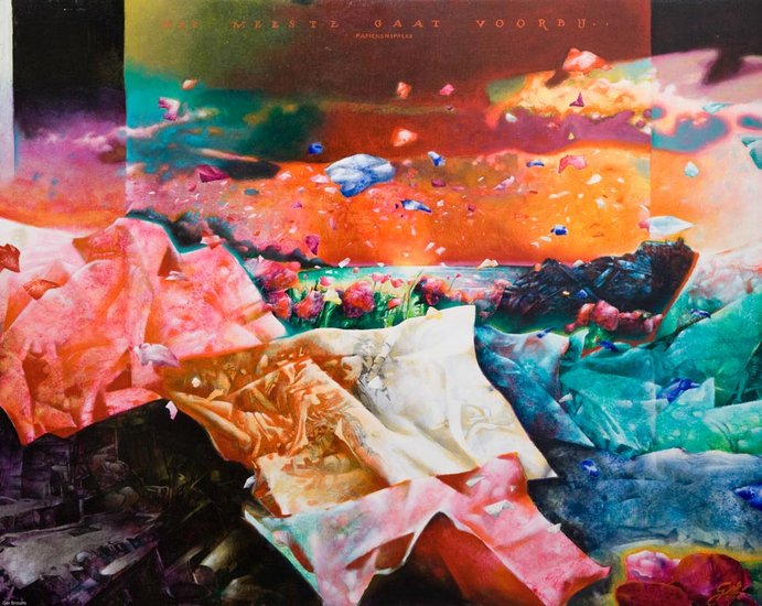 Het meeste gaat voorbij (papiersnippers)