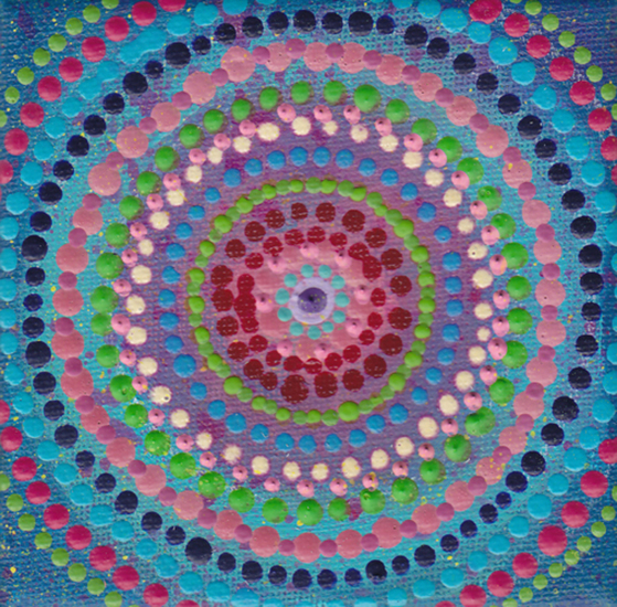 dotpainting blue circle