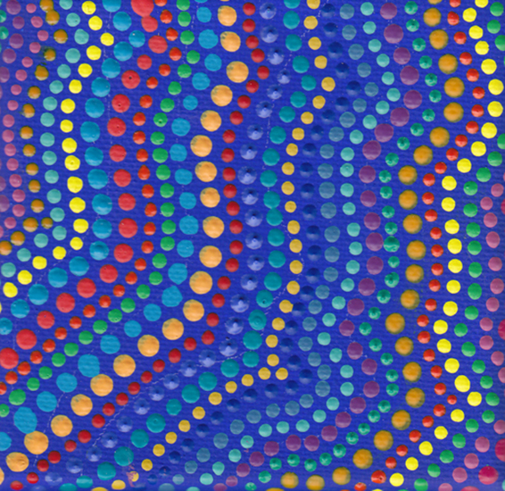 dotpainting blue waves