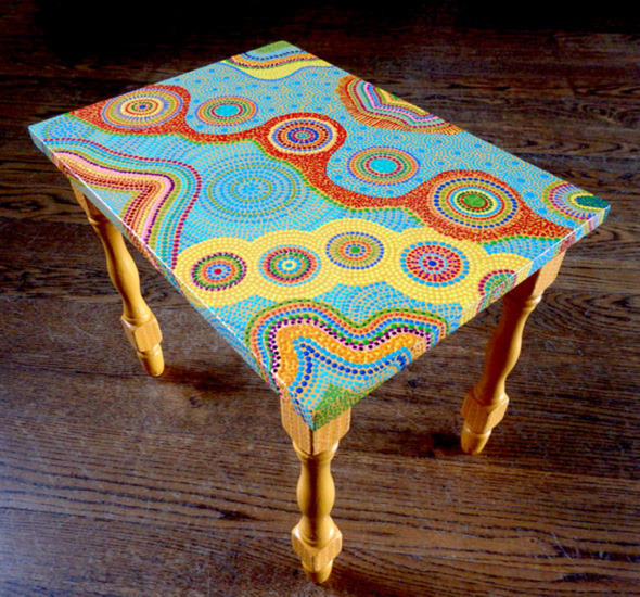 side table orange