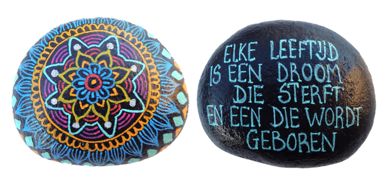 painted rock with quote