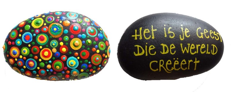 handpainted stone