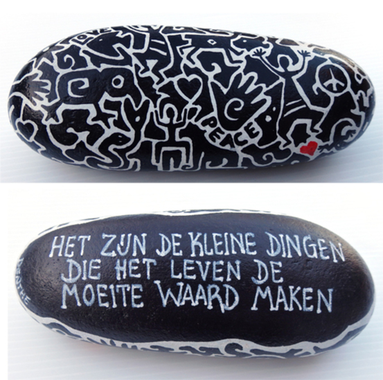 painted rock with quote