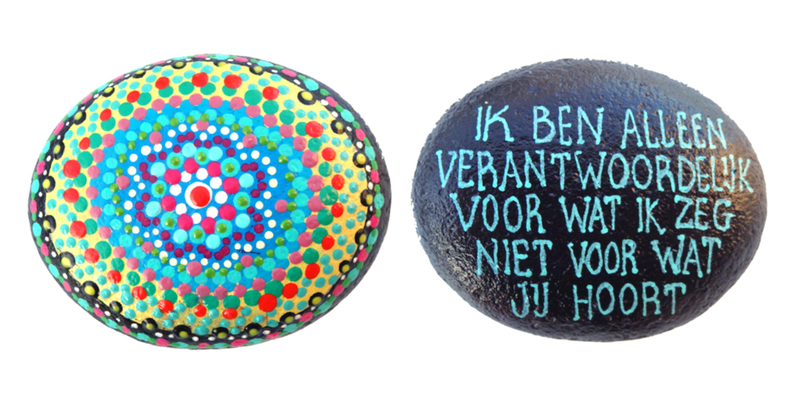 painted rock with quote