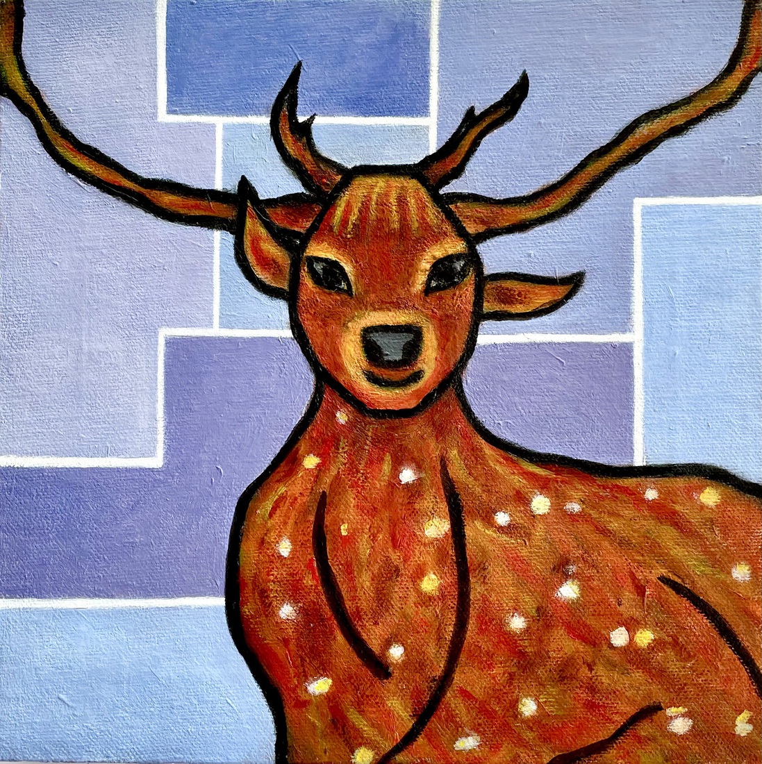 Tweeluik vrolijk hertenduo - 2