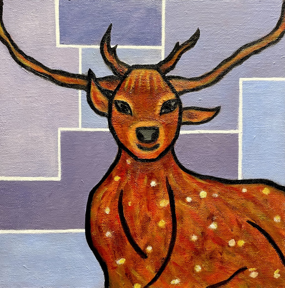 Tweeluik vrolijk hertenduo - 2