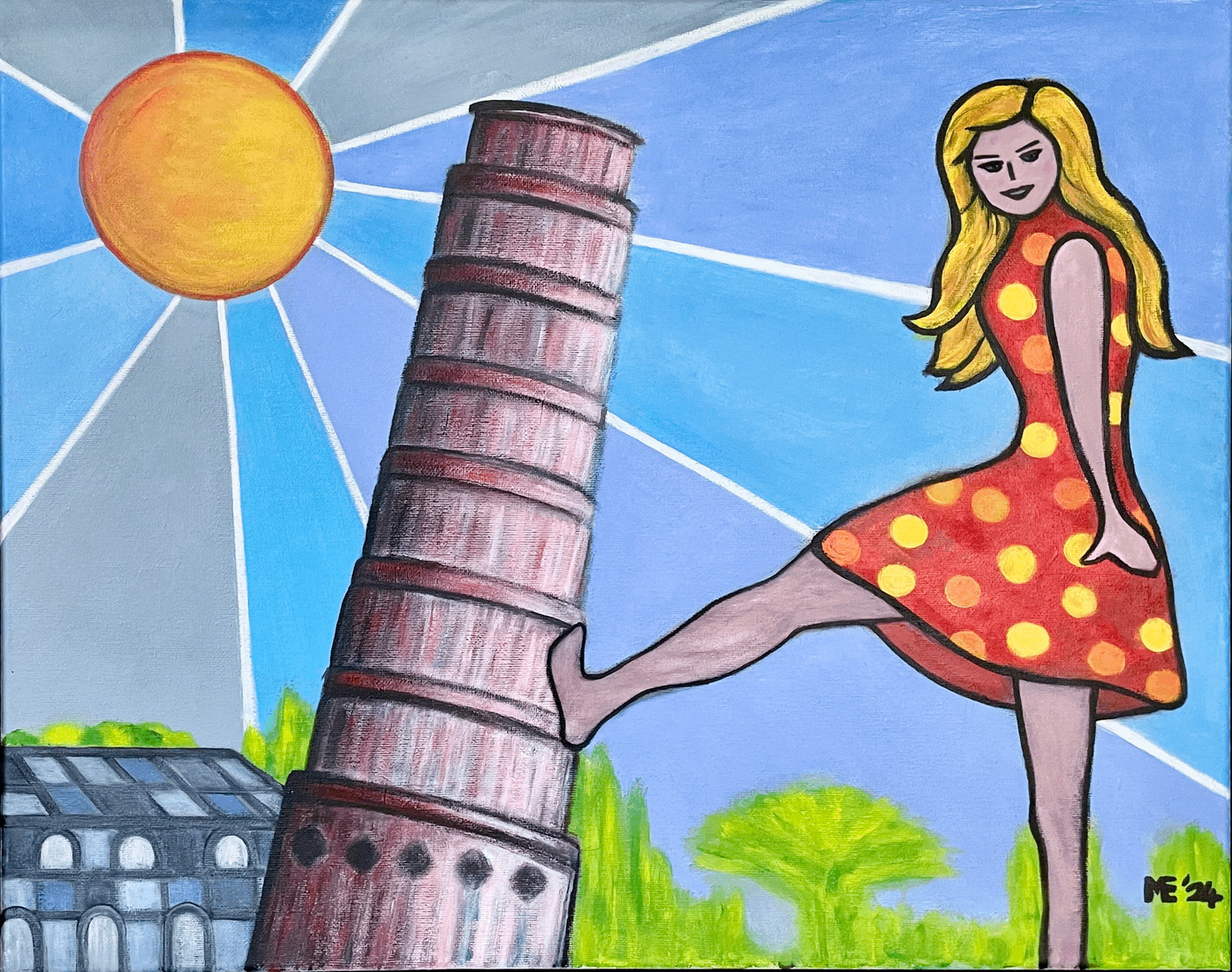 Bij de Toren van Pisa