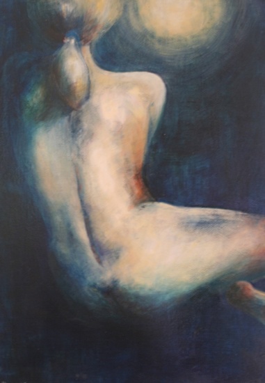 Vrouw in het maanlicht