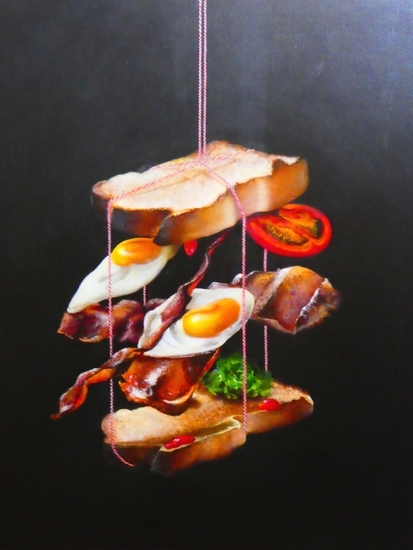 Deconstructed Bacon-Lettuce-Tomato sandwich