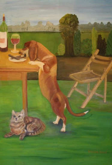 Hond aan tafel