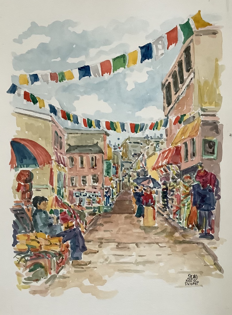Straatje in Nepal 