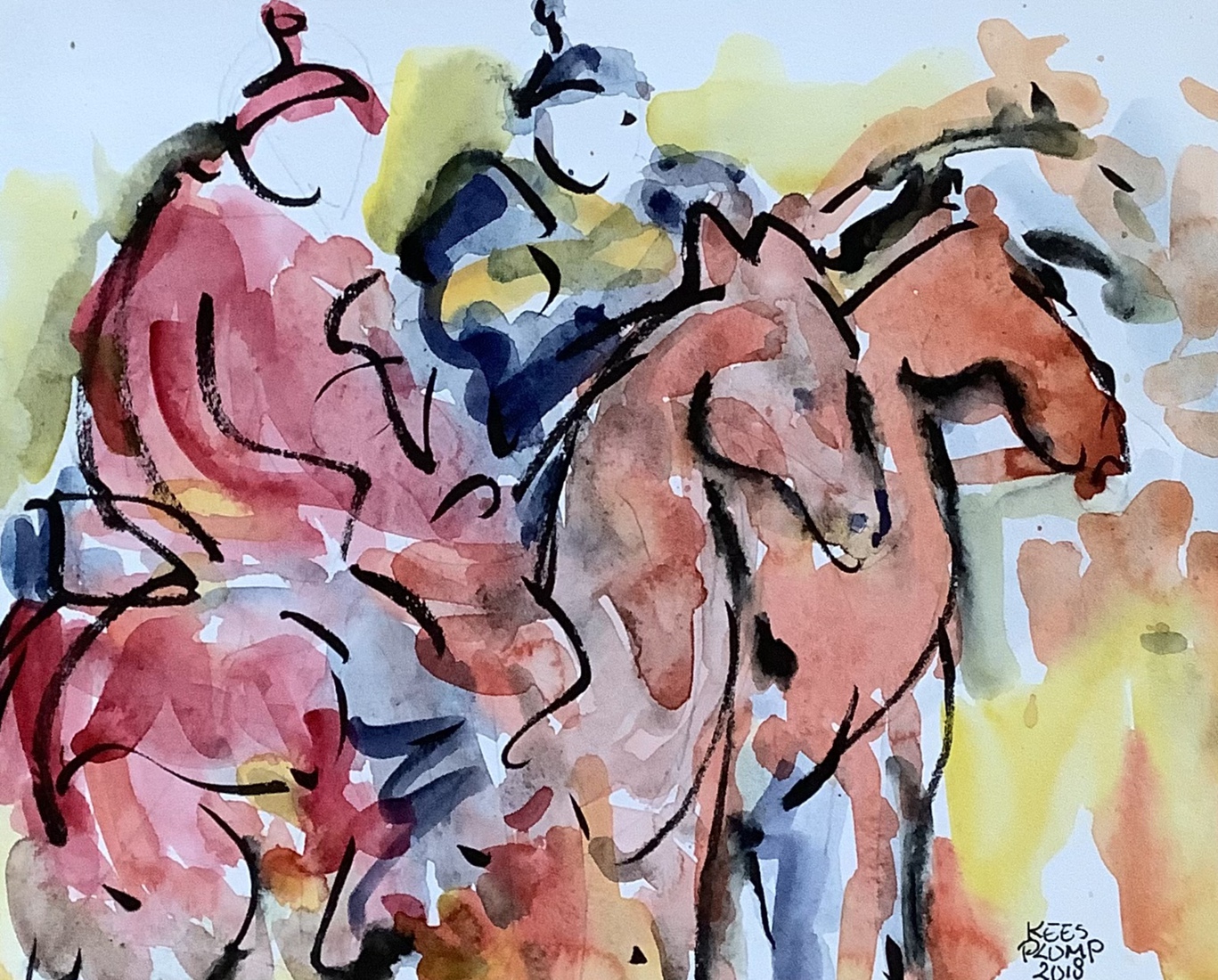 Ruiters in Mongolie 