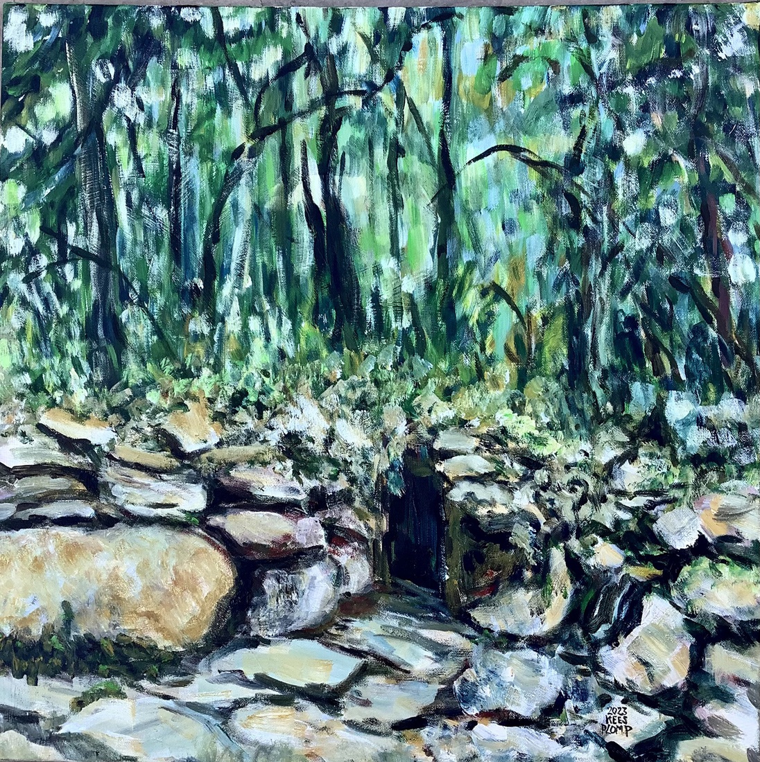 Ijskelder in Zweeds bos 