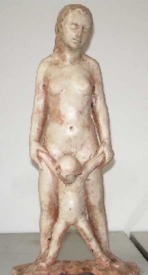 Moeder en kind staand