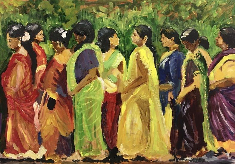 Hindoestaanse vrouwen in Zeist