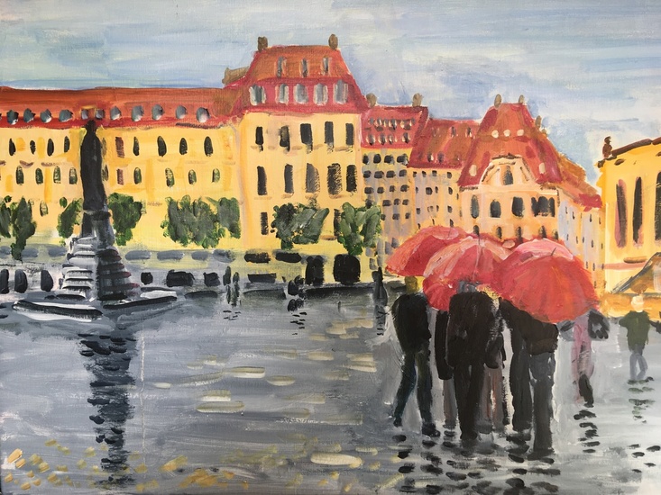 Dresden in de regen