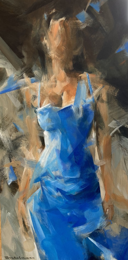 Woman in blue