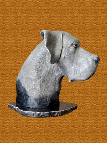 Borst beeld van keramiek Duitse Dog Blue