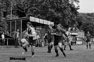 Dames voetbalwedstrijd