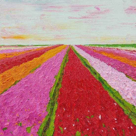 Tulpen tot aan de horizon