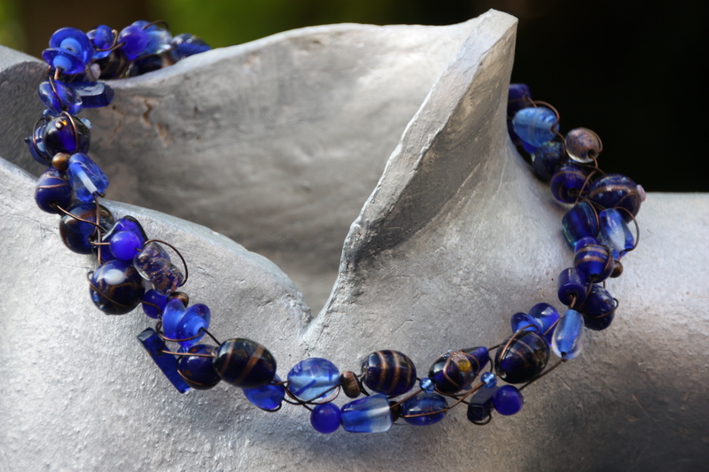 Gedraaide ketting blauw