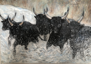 Verzameling schilderijen met als onderwerp de natuur. Bloemen,landschappen.