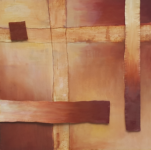 Roest staat voor mij voor vergankelijkheid. Maar ook voor ontwikkeling en groei. Roest maakt het werk in eerste instantie mooier, maar als je het werk buiten hangt neemt heel, heel langzaam de roest de overhand en eindigt het......