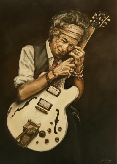 Keith Richard en zijn geliefde Gibson