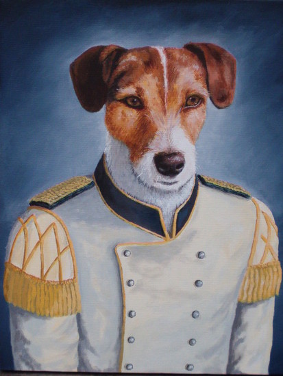 Jack Russell in kostuum