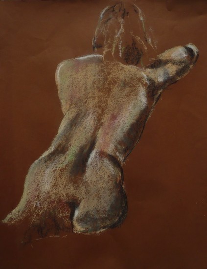 model in pastel