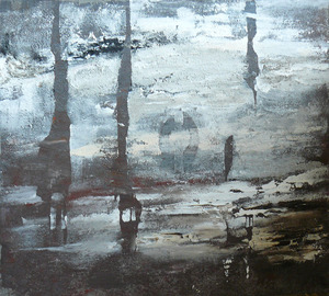 Werkstukken zijn heel divers maar allemaal in acryl.