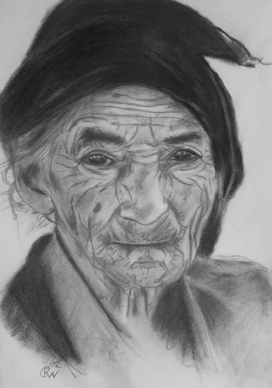 Man with black headscarf