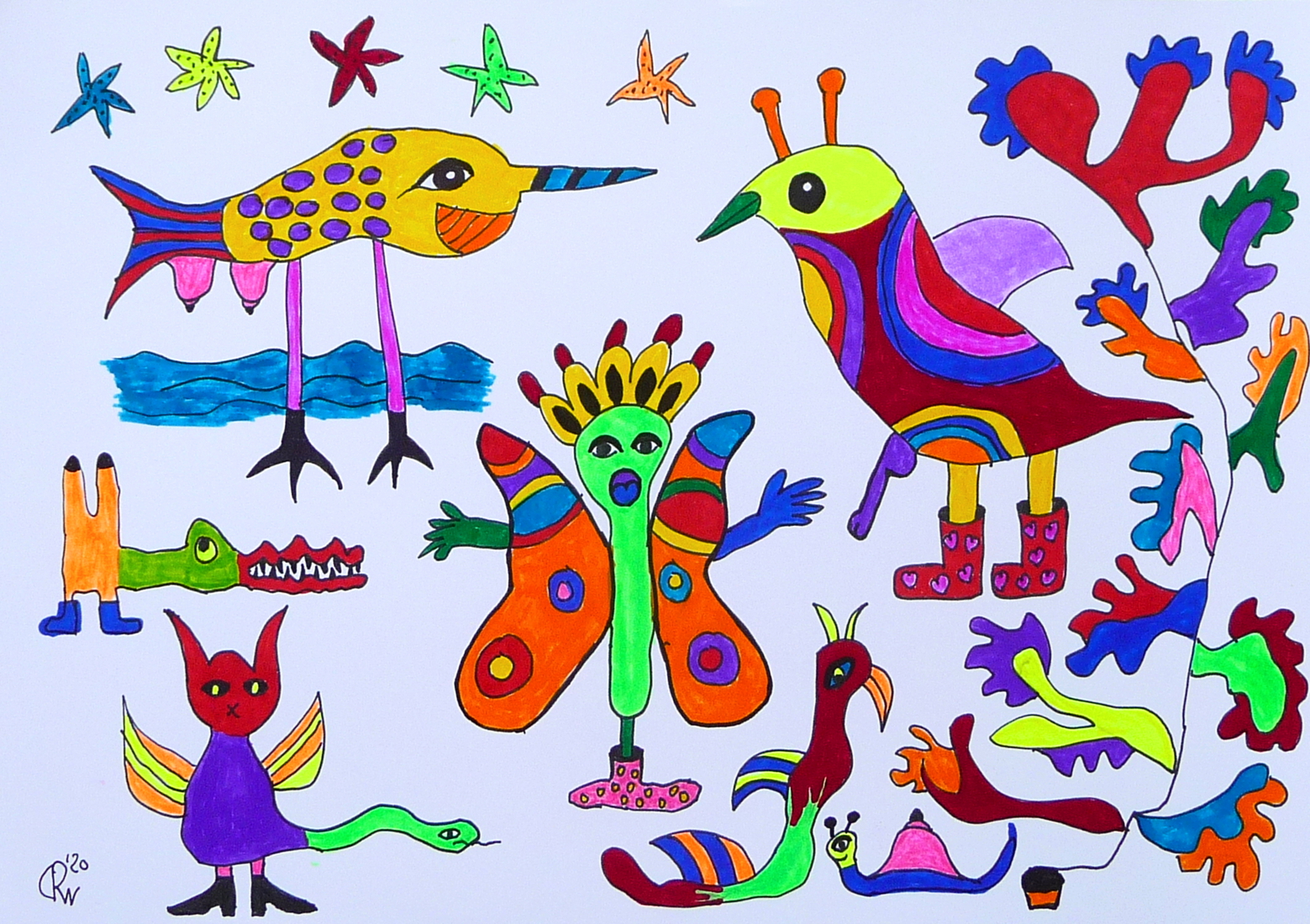 The Blue Hand Butterfly And The Purple Dick