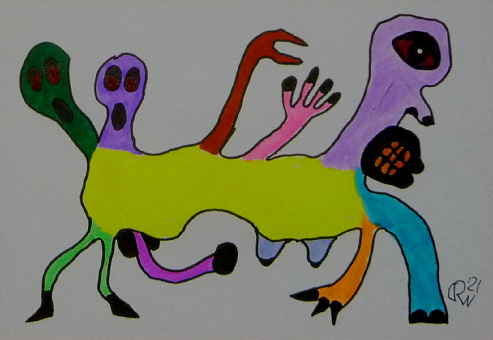 The Bald Two-Headed and Hermaphroditic Thing With The Red Claw