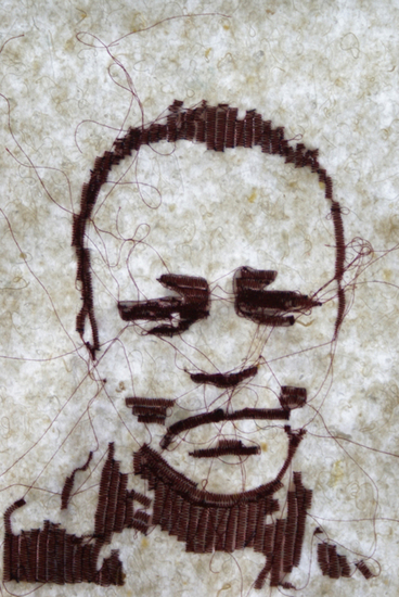 Portret van een vrouw.