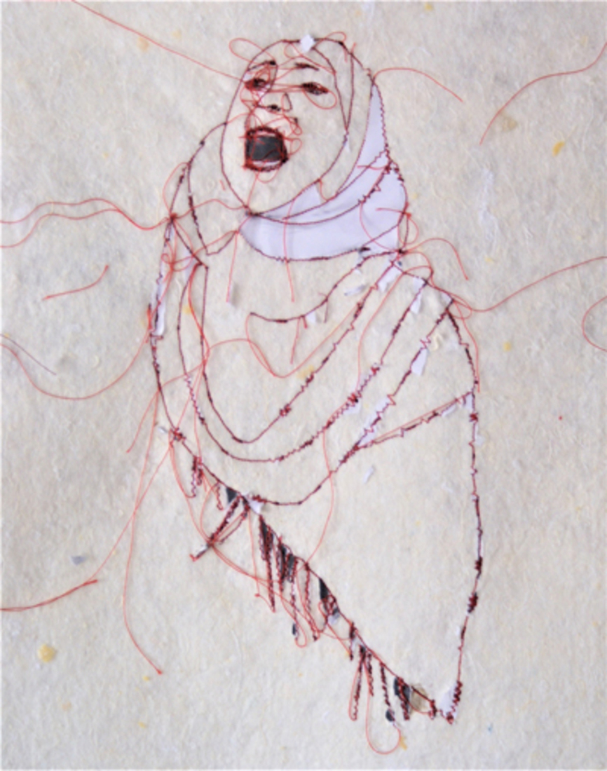 Afghaanse vrouw protesteert